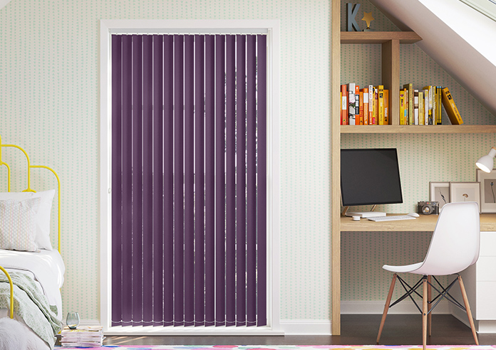 Trinity (FR Blackout), Venetian Purple - Vertical Blind - Image 3